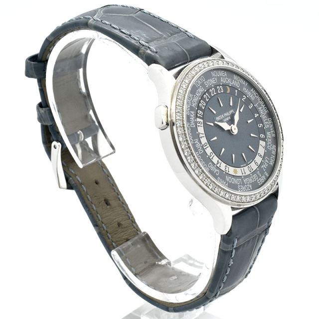 パテックフィリップ PATEK PHILIPPE コンプリケーション ワールドタイム ダイヤベゼル 7130G-016 36mm 18KWG USED 中古