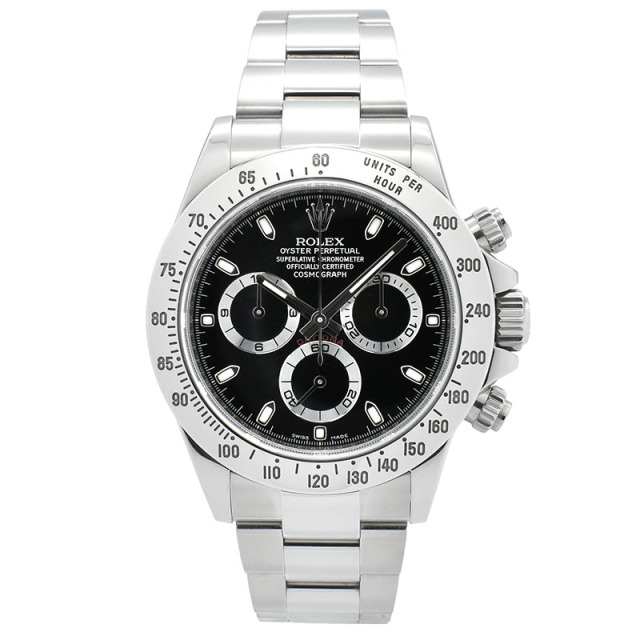 ロレックス　ROLEX　デイトナ　Ref.116520　SS　ブラック　ランダム番　鏡面バックル　USED　中古