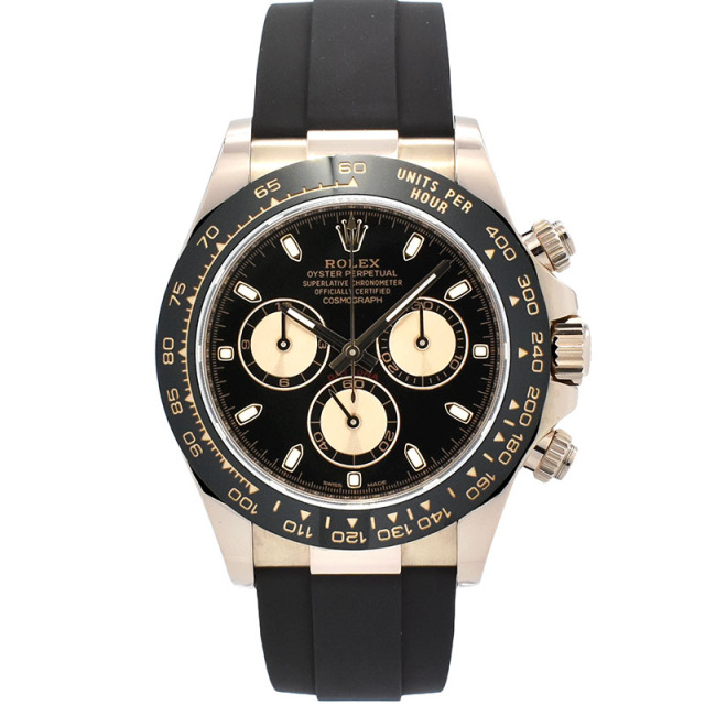 ロレックス　ROLEX　デイトナ　Ref.116515LN　18KERG　ブラック/ピンク　オイスターフレックス　USED　中古