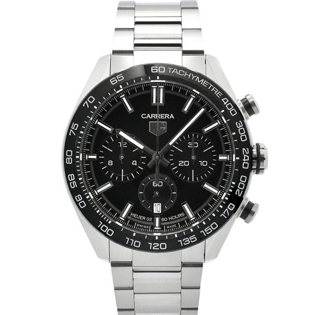 タグホイヤー　TAG HEUER　カレラ キャリバーホイヤー02 スポーツ クロノグラフ　CBN2A1B.BA0643　SS　44mm　USED　中古
