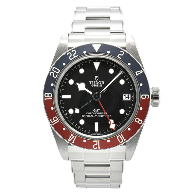 チューダー(チュードル)　TUDOR　ヘリテージ ブラックベイ GMT 青赤ベゼル　79830RB　41mm　ブラック　USED　中古