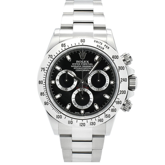 ロレックス　ROLEX　デイトナ　Ref.116520　SS　ブラック　ランダム番　鏡面バックル　USED　中古