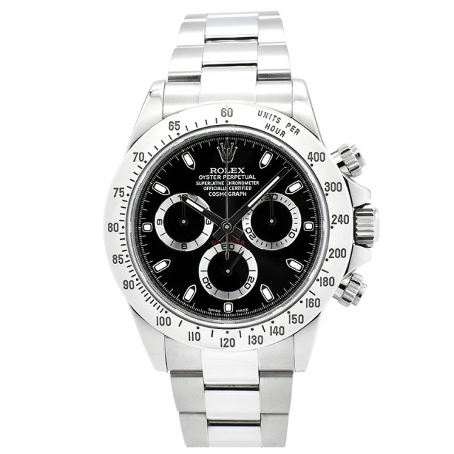 ロレックス　ROLEX　デイトナ　Ref.116520　SS　ブラック　ランダム番　鏡面バックル　USED　中古