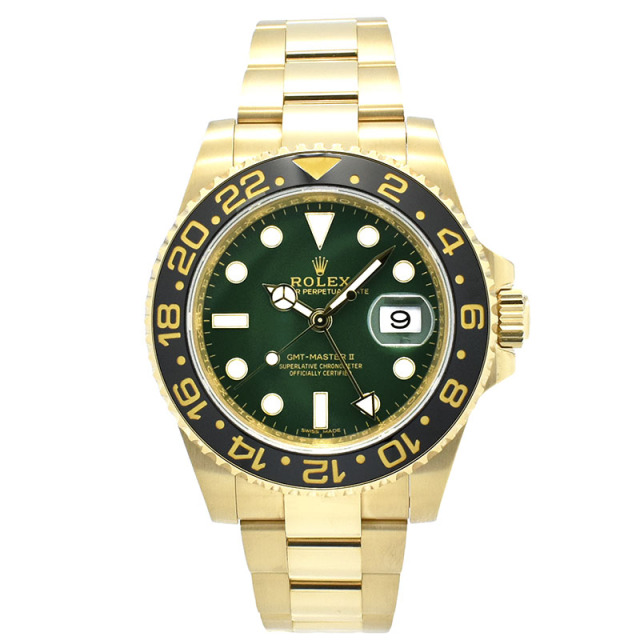 ロレックス　ROLEX　GMTマスター2　Ref.116718LN　グリーン　18KYG　ランダム番　40mm　USED　中古