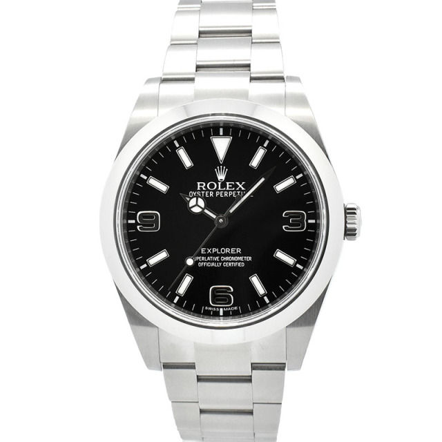 ロレックス　ROLEX　エクスプローラー1　Ref.214270　鏡面バックル　39mm　ブラックアウト　ランダム番　USED　中古