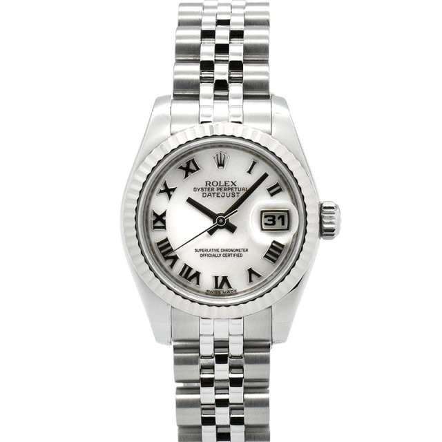 ロレックス　ROLEX　デイトジャスト　Ref.179174NR　ホワイトシェルローマ　Z番　26mm　USED　中古