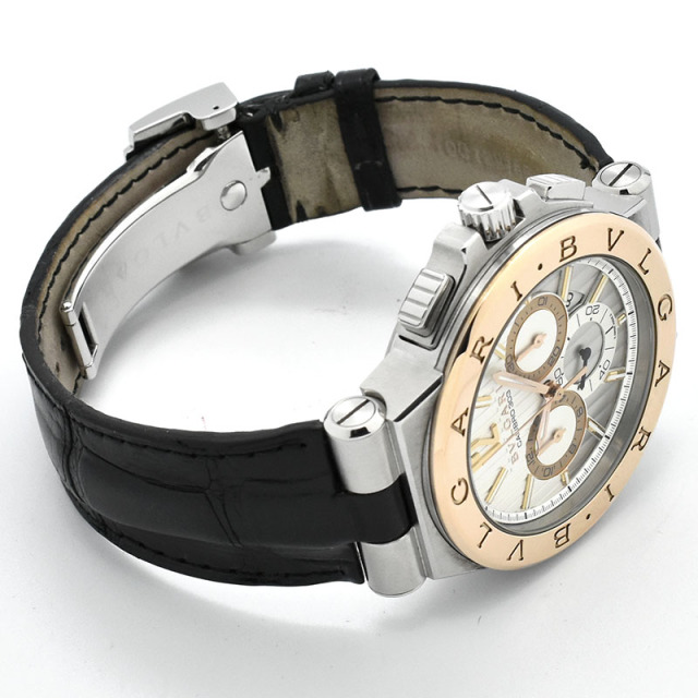 ブルガリ BVLGARI ディアゴノ カリブロ303 クロノグラフ DG42C6SPGLDCH