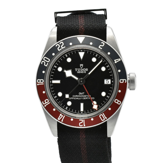 チューダー(チュードル)　TUDOR　ヘリテージ ブラックベイ GMT 青赤ベゼル　79830RB　41mm　ブラック　USED　中古