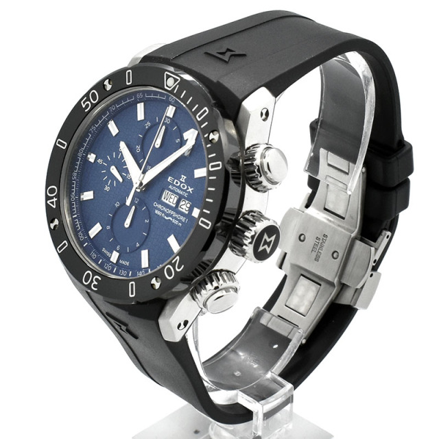 エドックス EDOX クロノオフショア1 クロノグラフ 01122-3-BUIN 中古 