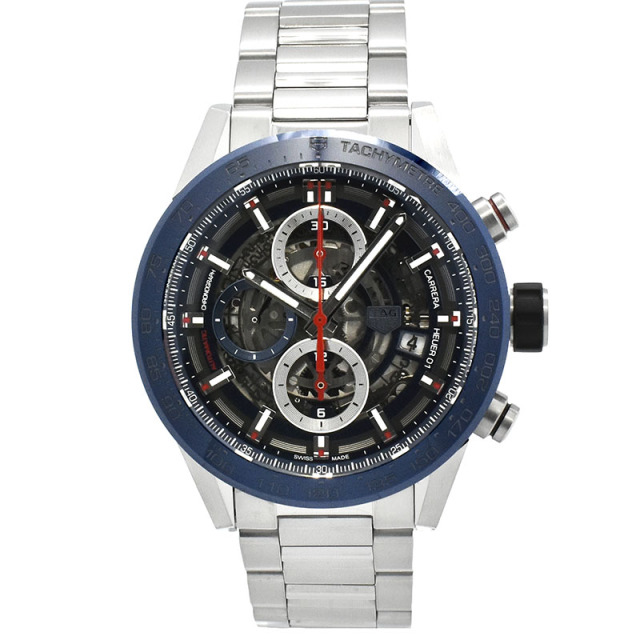 タグホイヤー　TAG HEUER　カレラ キャリバーホイヤー01　CAR201T.BA0766　43mm　ブルー　USED　中古