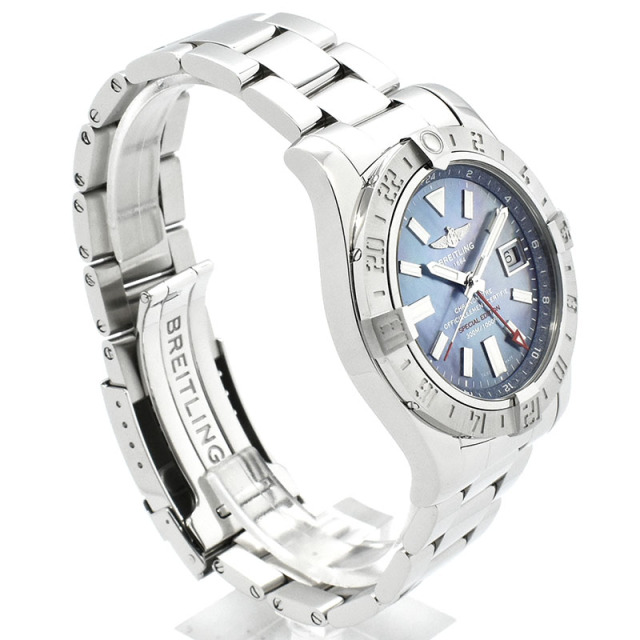 ブライトリング BREITLING アベンジャー2 GMT ブルーMOP A329CMPPSS(A32390) 日本限定 43mm SS USED 中古