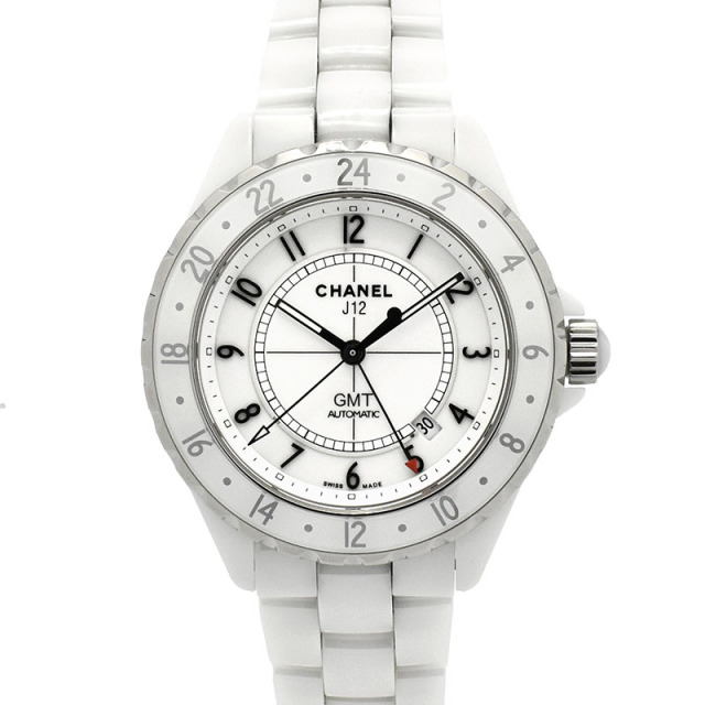 シャネル　CHANEL　J12 GMT　H2126　ホワイトセラミック　自動巻　42mm　世界2000本限定　USED　中古