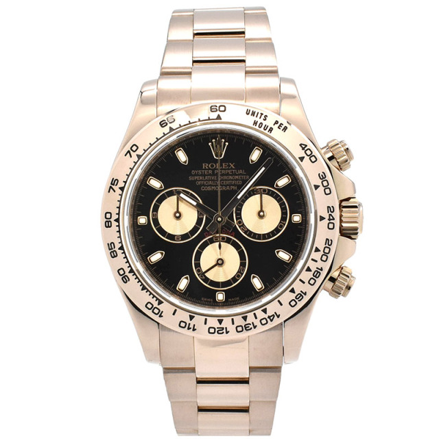 ロレックス ROLEX デイトナ Ref.116505 エバーローズゴールド ブラック/ピンク ランダム番 40mm USED 中古