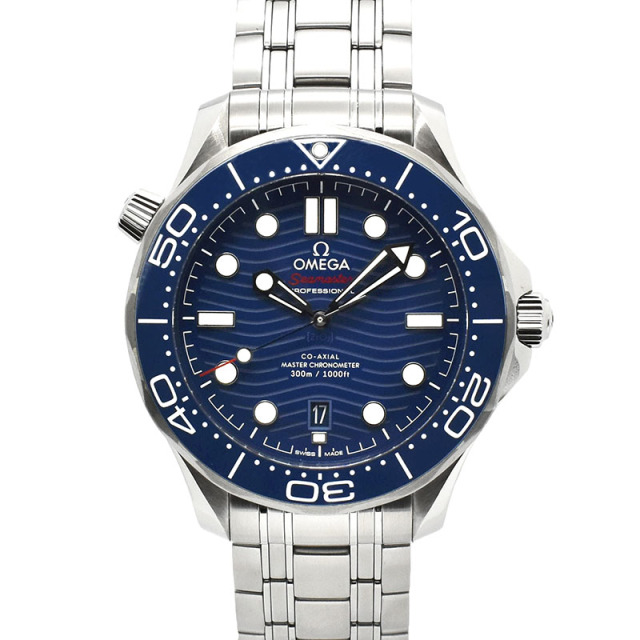 オメガ　OMEGA　シーマスター300　コーアクシャル　マスタークロノメーター　210.30.42.20.03.001　ブルー　42mm　USED　中古