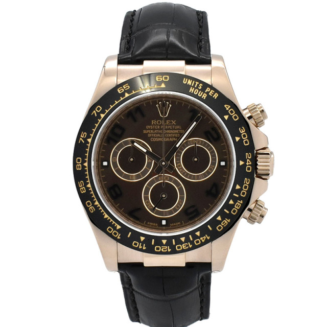 ロレックス ROLEX デイトナ Ref.116515LN 18KERG 40mm チョコレートブラウン 革ベルト ランダム番 USED 中古