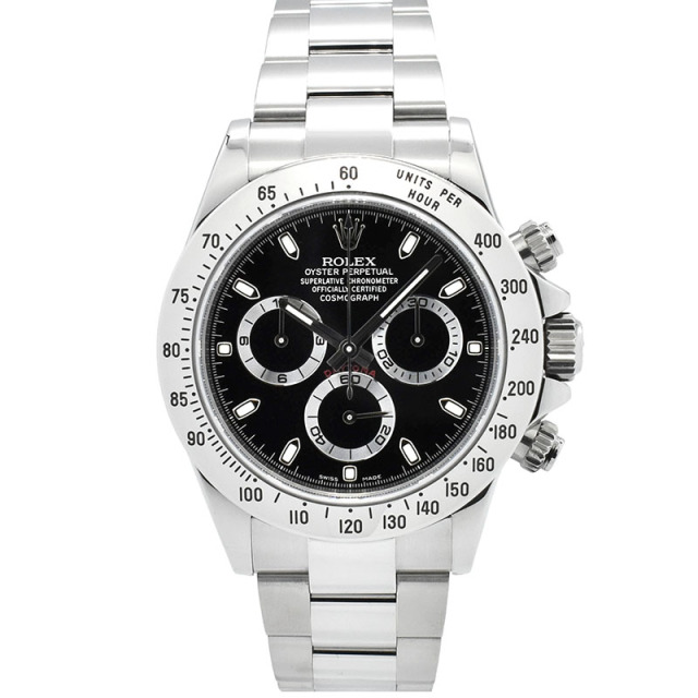 ロレックス　ROLEX　デイトナ　Ref.116520　SS　ブラック　ランダム番　鏡面バックル　USED　中古
