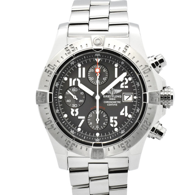 ブライトリング　BREITLING　アベンジャー スカイランド　A338F34PRS(A13380)　グレー　45mm　USED　中古　