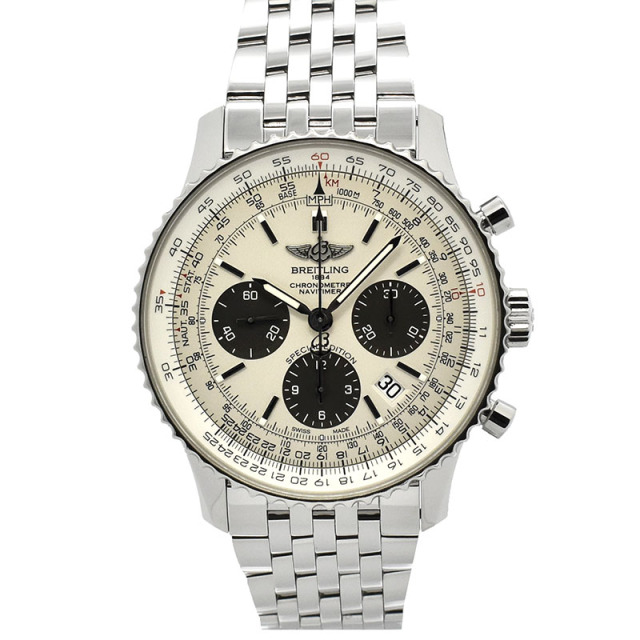 ブライトリング　BREITLING　ナビタイマー01 シルバーグレイ　A022G26NP(AB0120)　日本限定　43mm　USED　中古