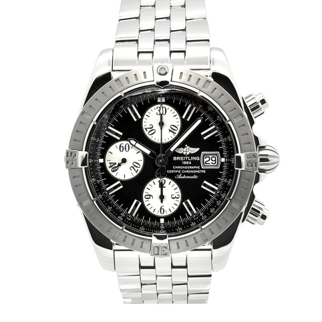 ブライトリング　BREITLING　クロノマットエボリューション　A156B19PA(A13356)　43.7mm　ブラック/シルバー　USED　中古