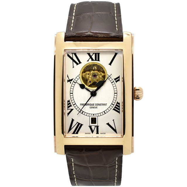 フレデリック・コンスタント　FREDERIQUE CONSTANT　クラシック　カレ　ハートビート&デイト　オートマチック　FC-315MS4C24　シルバー　世界500本限定　USED　中古
