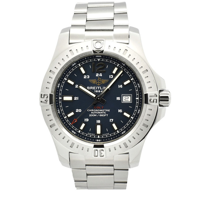 ブライトリング　BREITLING　コルト オートマティック　A173C06PCS(A17388)　ブルー　44mm　USED　中古