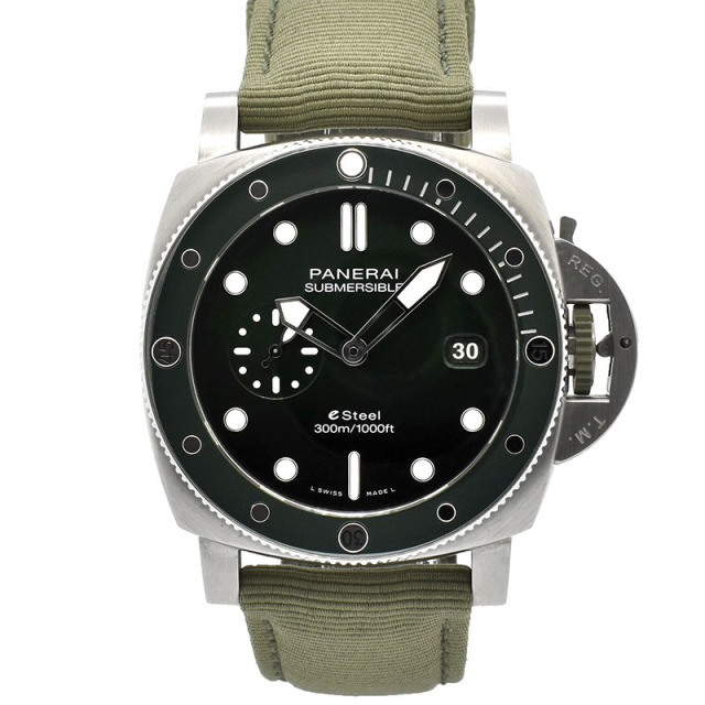 パネライ　PANERAI　サブマーシブル クアランタクアトロ ESteel Verde Smeraldo　PAM01287　Y番　ブティック限定　44mm　USED　中古