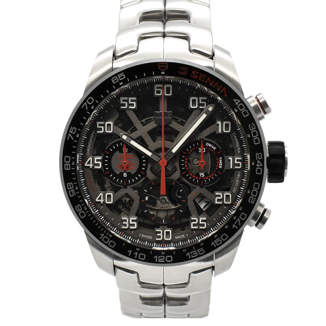タグホイヤー　TAG HEUER　カレラ キャリバーホイヤー02 アイルトン・セナ　CBG2013.BA0657　43mm　USED　中古