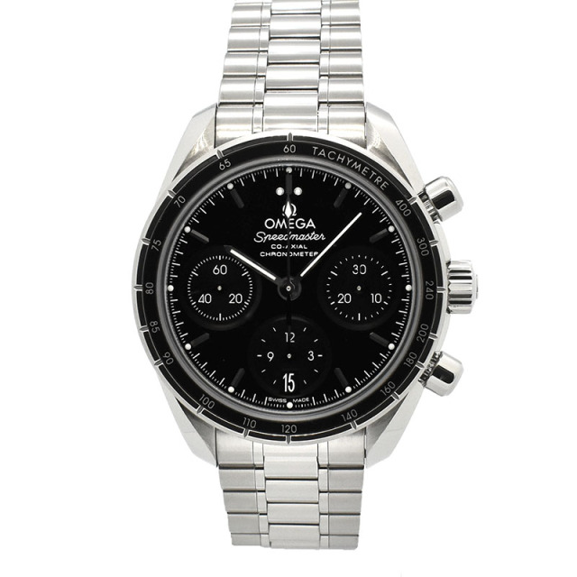 オメガ　OMEGA　スピードマスター 38　コーアクシャル 　324.30.38.50.01.001　SS　38mm　ブラック　USED　中古