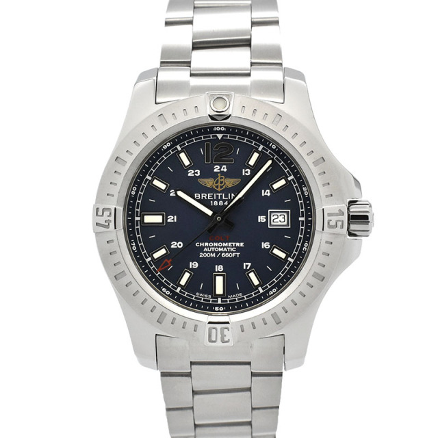 ブライトリング　BREITLING　コルト オートマティック　A173C06PCS(A17388)　ブルー　44mm　USED　中古