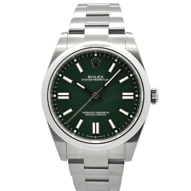 ロレックス　ROLEX　オイスターパーペチュアル 41　Ref.124300　グリーン　41mm　USED　中古