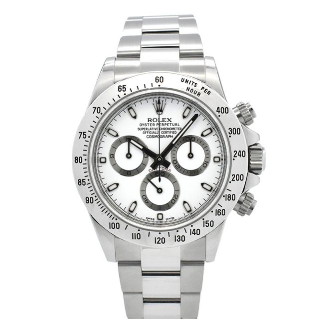 ロレックス　ROLEX　デイトナ　Ref.116520　ホワイト　ランダム番　鏡面バックル　USED　中古