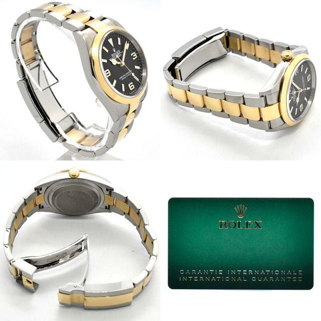 ロレックス ROLEX エクスプローラー1 Ref.124273 36mm ブラック 18KYG/SS USED 中古
