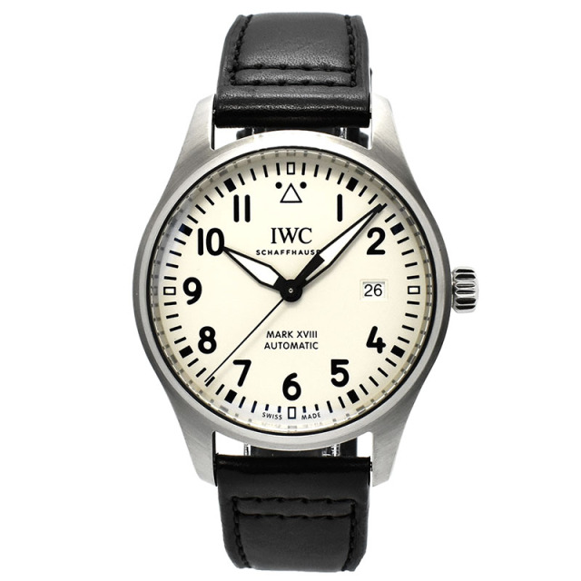 IWC　パイロットウォッチ マーク18　IW327012　40mm　ホワイト　USED　中古