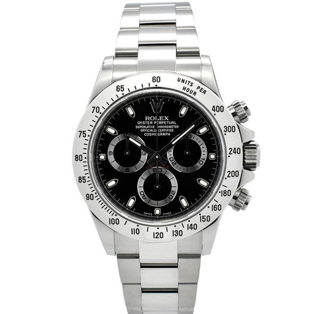 ロレックス　ROLEX　デイトナ　Ref.116520　SS　ブラック　ランダム番　鏡面バックル　USED　中古