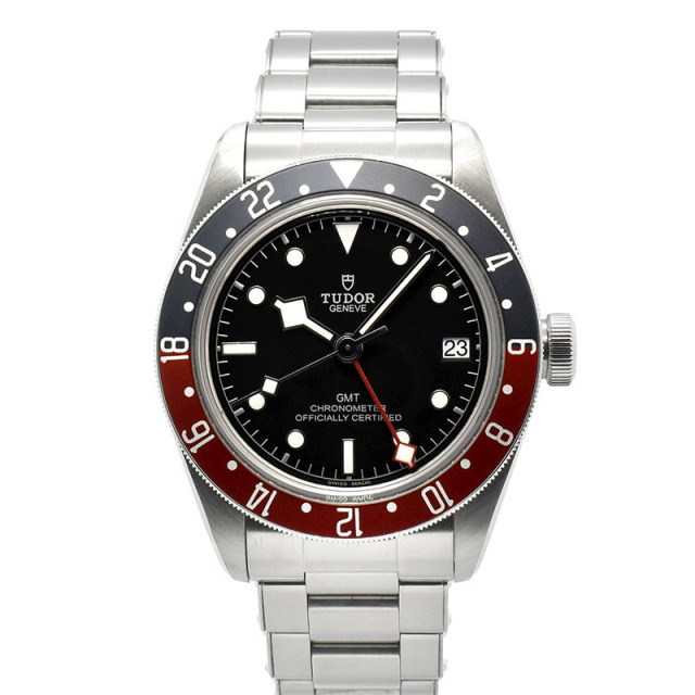 チューダー(チュードル)　TUDOR　ヘリテージ ブラックベイ GMT 青赤ベゼル　Ref.79830RB　41mm　ブラック　USED　中古