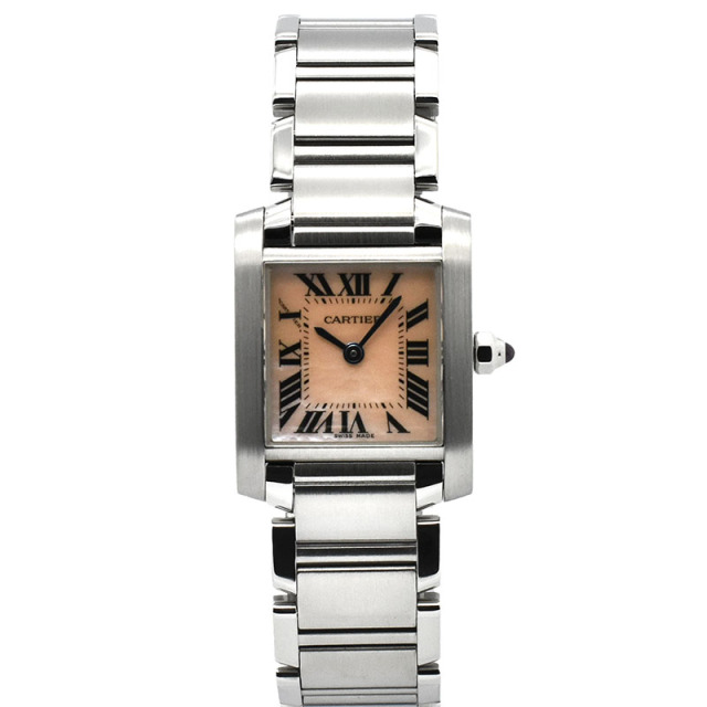 カルティエ CARTIER タンクフランセーズ SM W51028Q3 ピンクシェル クォーツ 25.35×20.3mm USED 中古