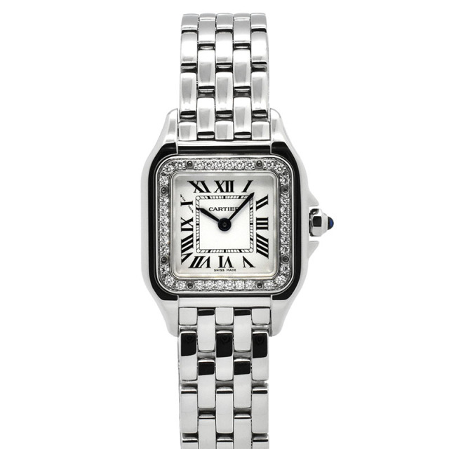 カルティエ　CARTIER　パンテール ドゥ カルティエ ダイヤモンドベゼル　W4PN0007　23×30mm　シルバー　未使用品