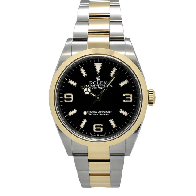 ロレックス　ROLEX　エクスプローラー1　Ref.124273　36mm　ブラック　18KYG/SS　未使用品