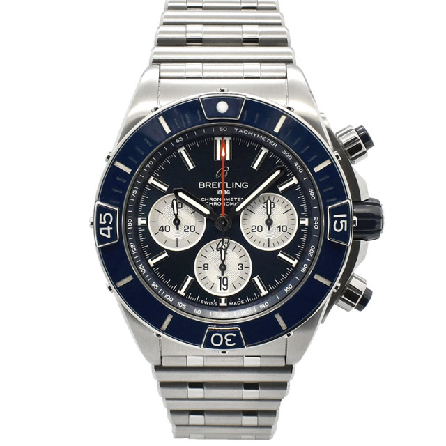 ブライトリング　BREITLING　スーパークロノマット B01 44　AB0136161C1A1　ブルー/シルバー　USED　中古