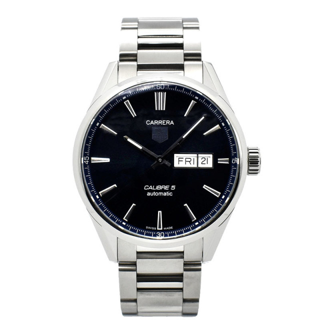 タグホイヤー　TAG HEUER　カレラ デイデイト キャリバー5　WAR201E.BA0723　41mm　ブルー　USED　中古