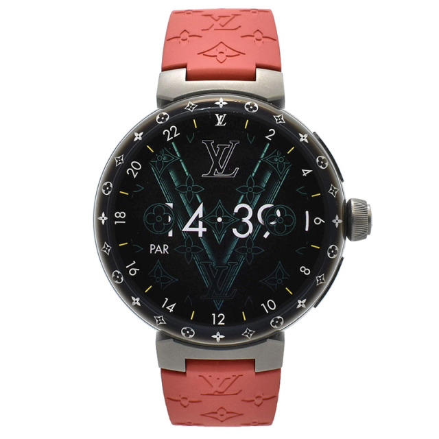 ルイヴィトン　LOUIS VUITTON 　タンブール ホライゾン ライト・アップ マットブラック　QAD01Z　44mm　USED　中古
