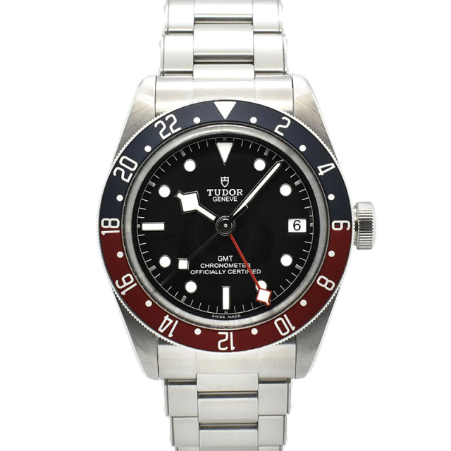 チューダー(チュードル)　TUDOR　ヘリテージ ブラックベイ GMT 青赤ベゼル　Ref.79830RB　41mm　ブラック　USED　中古