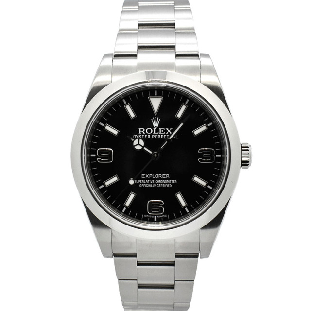 ロレックス　ROLEX　エクスプローラー1　Ref.214270　鏡面バックル　39mm　ブラックアウト　ランダム番　USED　中古
