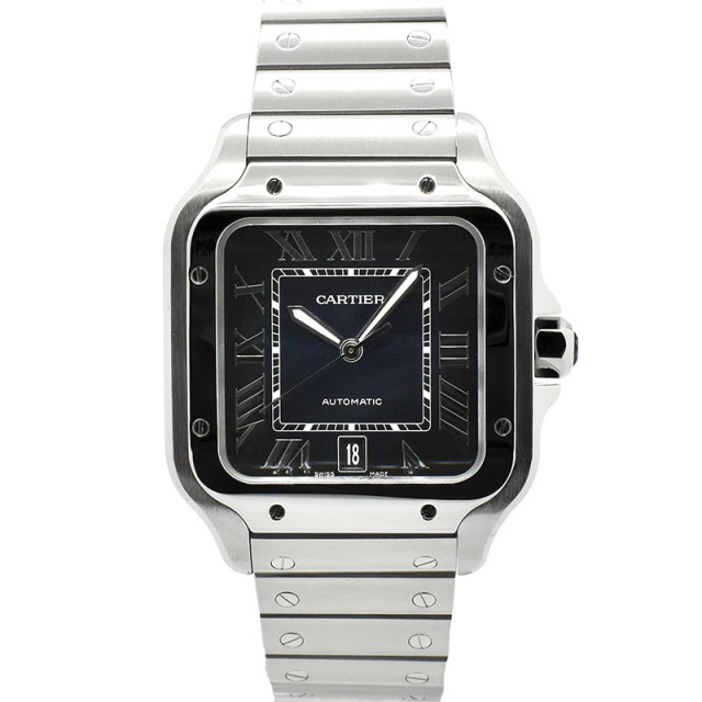 カルティエ　CARTIER　サントス ドゥ カルティエ ウォッチ LM　WSSA0030　ブルー　39.8mm　USED　中古