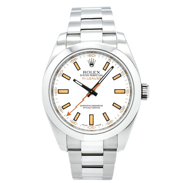 ロレックス　ROLEX　ミルガウス　116400　ホワイト　V番　生産終了　USED　中古
