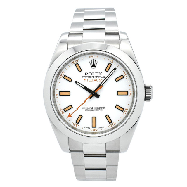 ロレックス　ROLEX　ミルガウス　116400　ホワイト　V番　生産終了　USED　中古