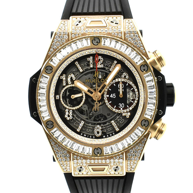 ウブロ　HUBLOT　ビッグバン ウニコ キングゴールド ジュエリー　411.OX.1180.RX.0904　45mm　USED　中古