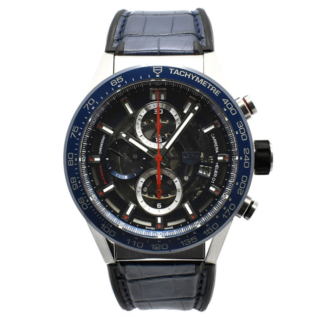 タグホイヤー　TAG HEUER　カレラ キャリバーホイヤー01　CAR201T.FC6406　43mm　ブルー　USED　中古