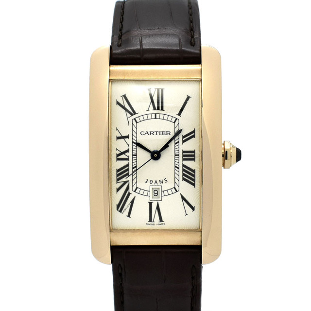 カルティエ　CARTIER　タンクアメリカンLM カルティエ社勤続20年記念品　WGTA0005　45×26mm　18KPG　USED　中古