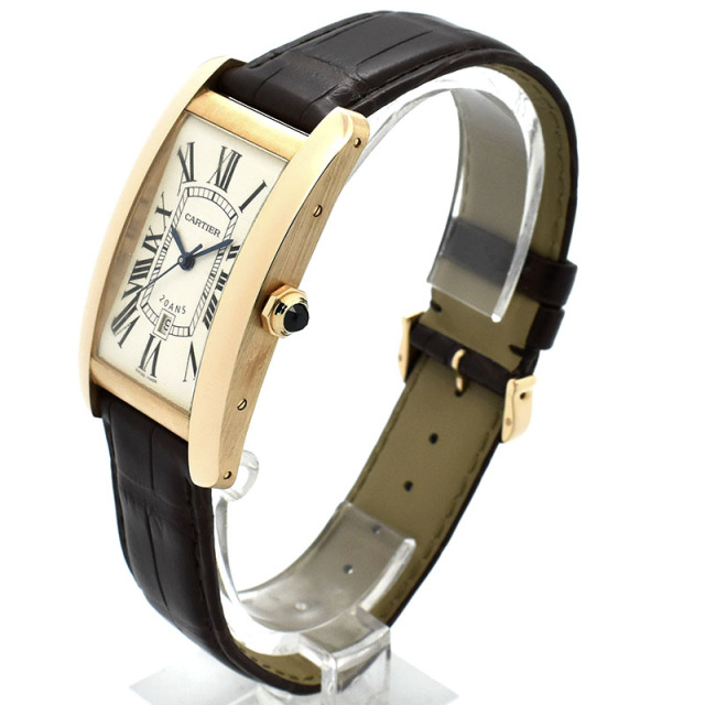 カルティエ CARTIER タンクアメリカンLM カルティエ社勤続20年記念品 WGTA0005 45×26mm 18KPG USED 中古